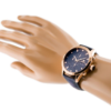 Klasické pánské hodinky Gino Rossi Bruno – modré / rosegold