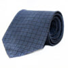 Pánská široká kravata – modrá, vzor.