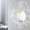 Moderní nástěnné zrcadlo – Barocco, bílé